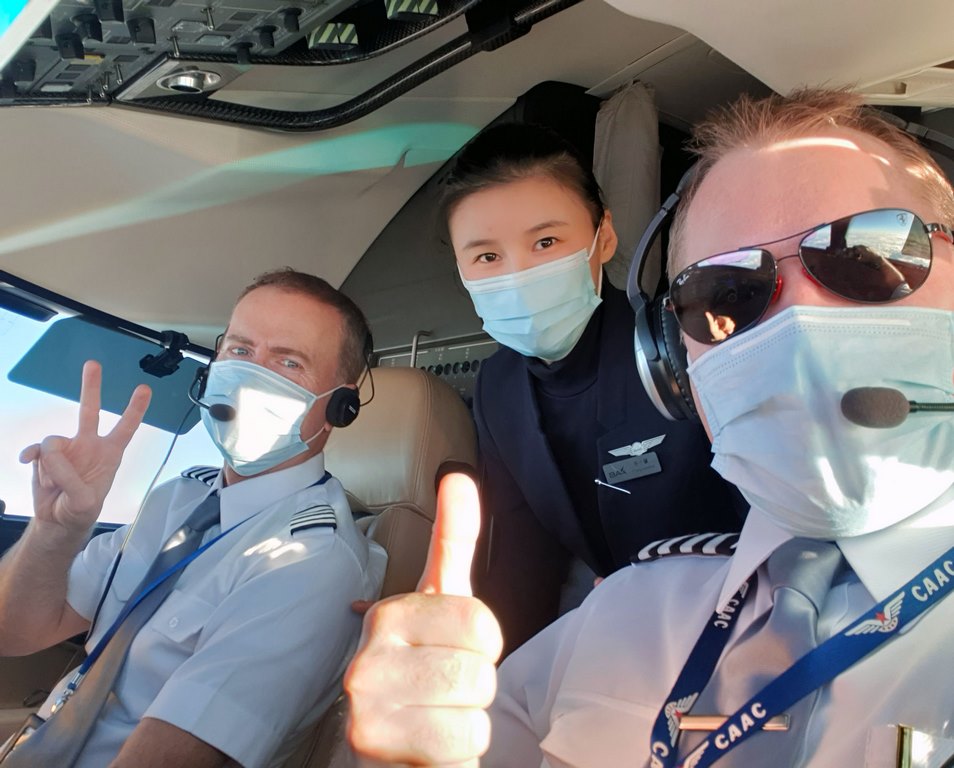 Flight Crew with Face Masks during coronavirus outbreak